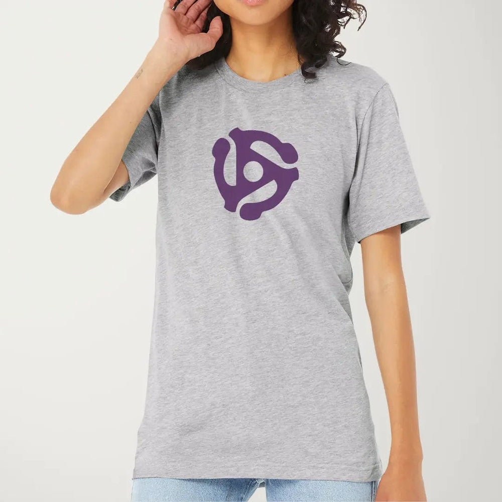 45rpm adapter classic tee in athletic heather, worn