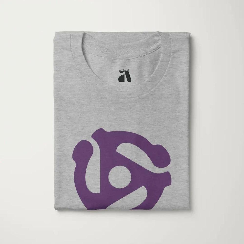 45rpm adapter classic tee in athletic heather, folded