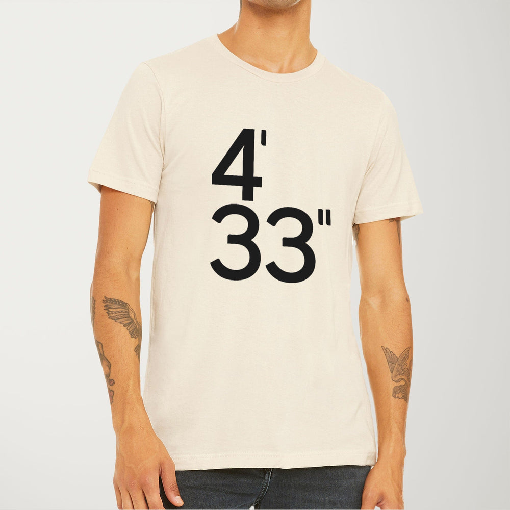 john cage: 4'33" classic tee in natural, worn