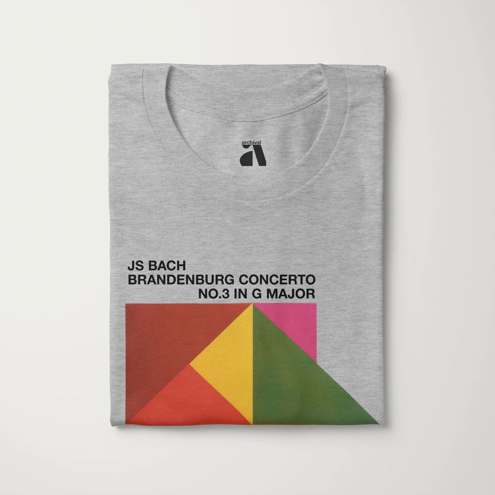bach: brandenburg concerto no. 3 classic tee in athletic heather, folded