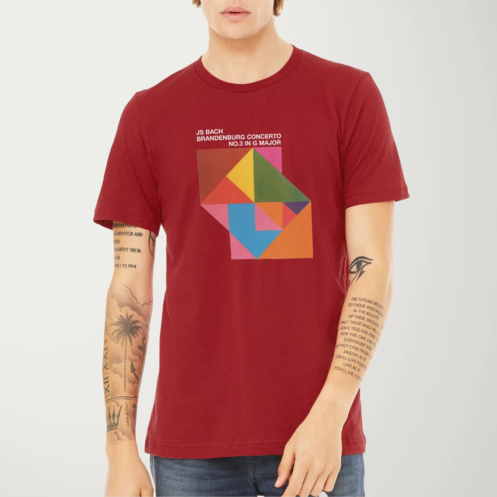 bach: brandenburg concerto no. 3 classic tee in canvas red, worn