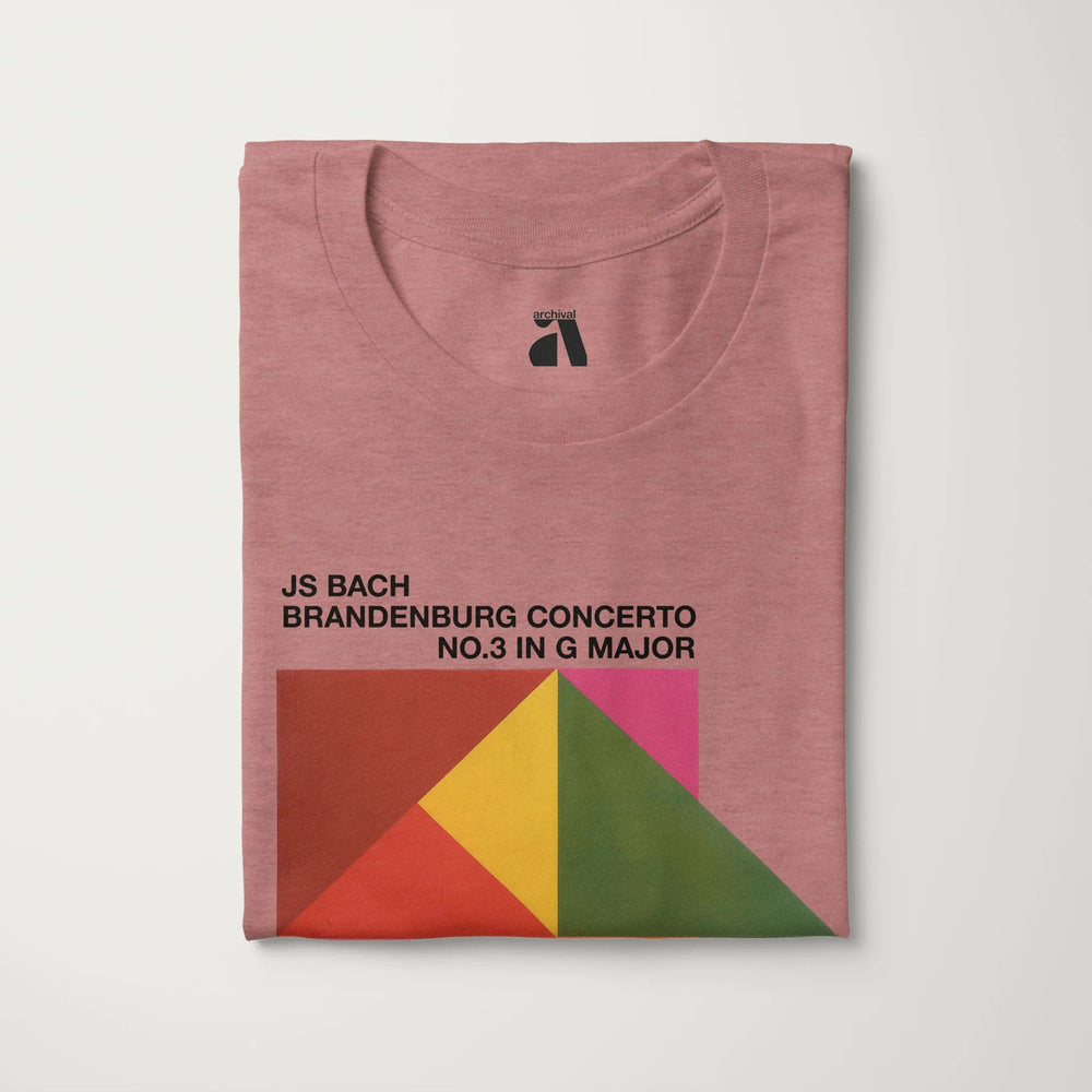 bach: brandenburg concerto no. 3 classic tee in heather mauve, folded