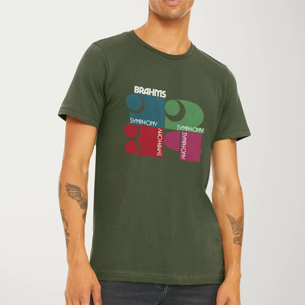 brahms: four symphonies classic tee in military green, worn