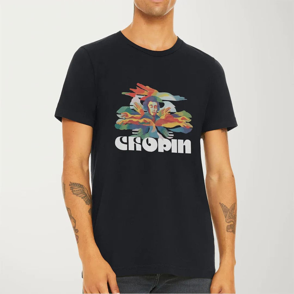 chopin: illustrated classic tee in vintage black, worn