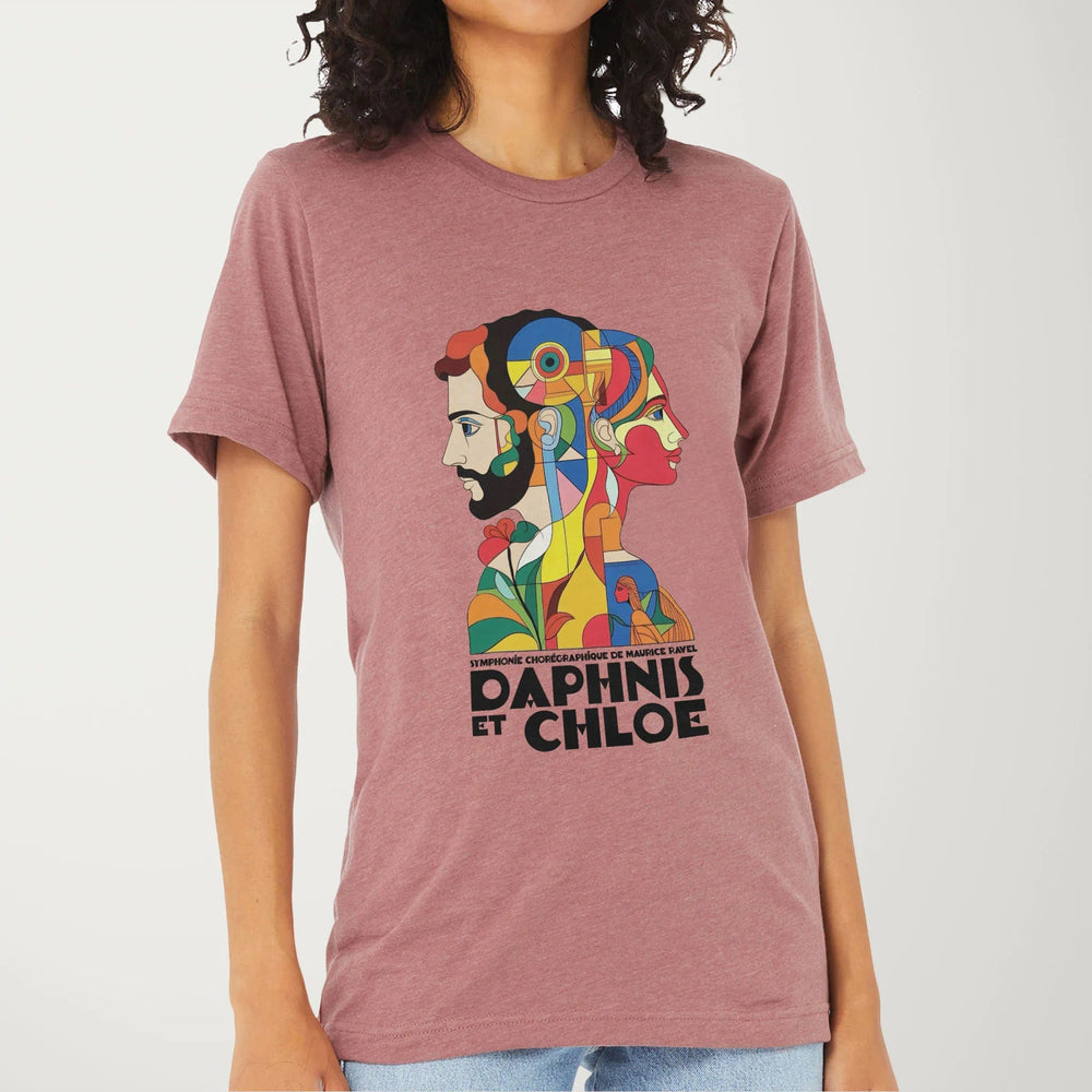 ravel: daphnis et chloé classic tee in heather mauve, worn