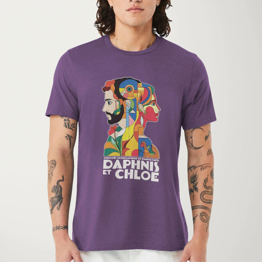 ravel: daphnis et chloé classic tee in heather team purple, worn