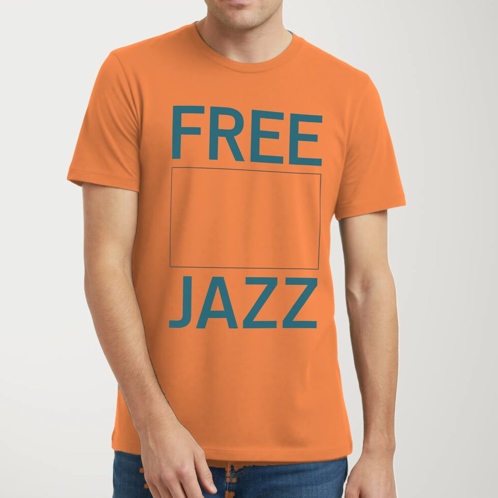 Free Jazz Classic Tee in Burnt Orange, model