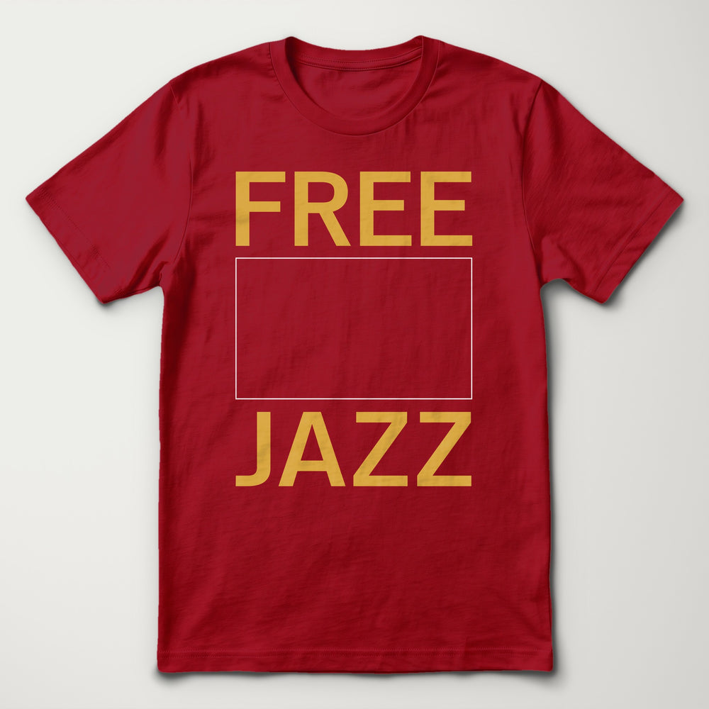 Free Jazz Classic Tee in Canvas Red, flat lay