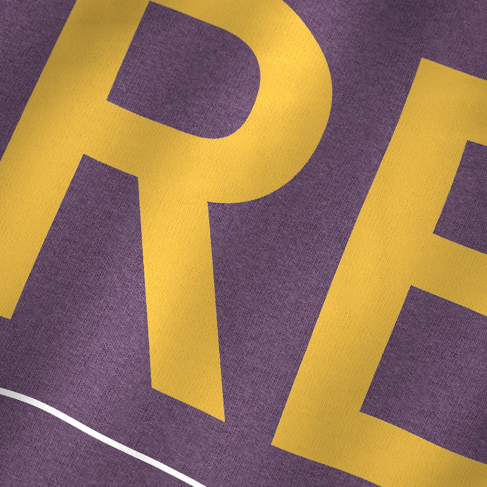 Free Jazz Classic Tee in Heather Team Purple, close-up