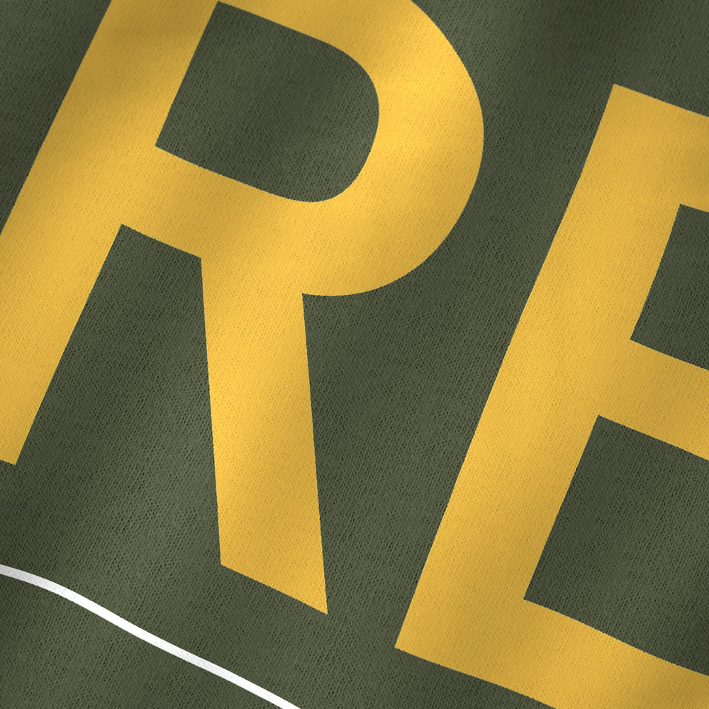 Free Jazz Classic Tee in Military Green, close-up