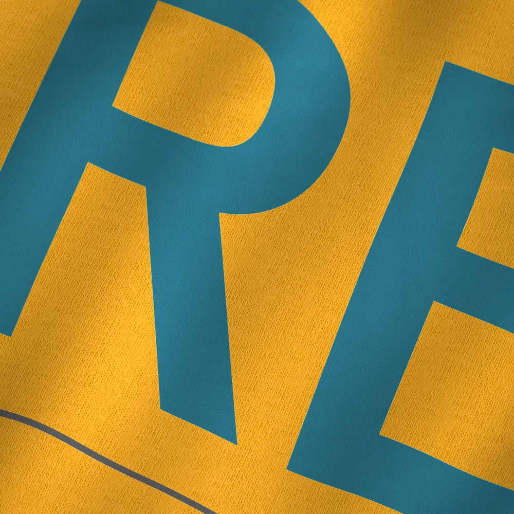 Free Jazz Classic Tee in Mustard, close-up