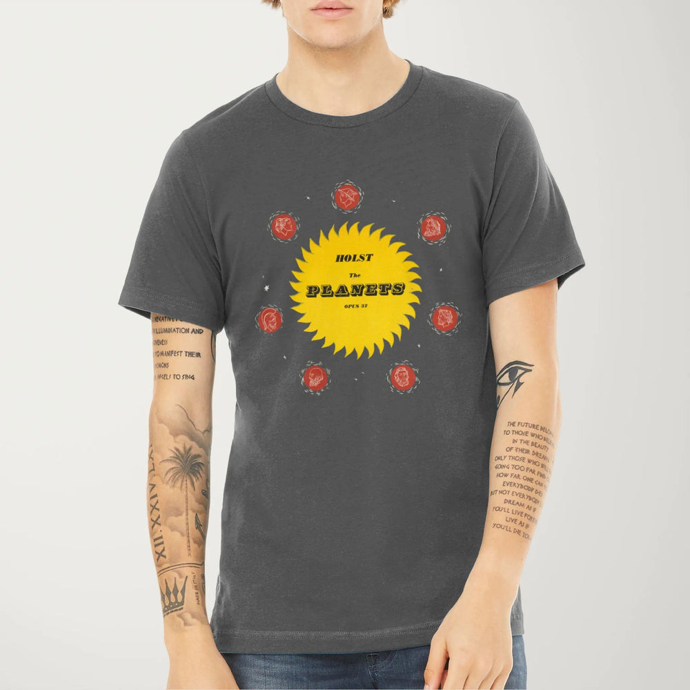 gustav holst: the planets classic tee in asphalt, worn