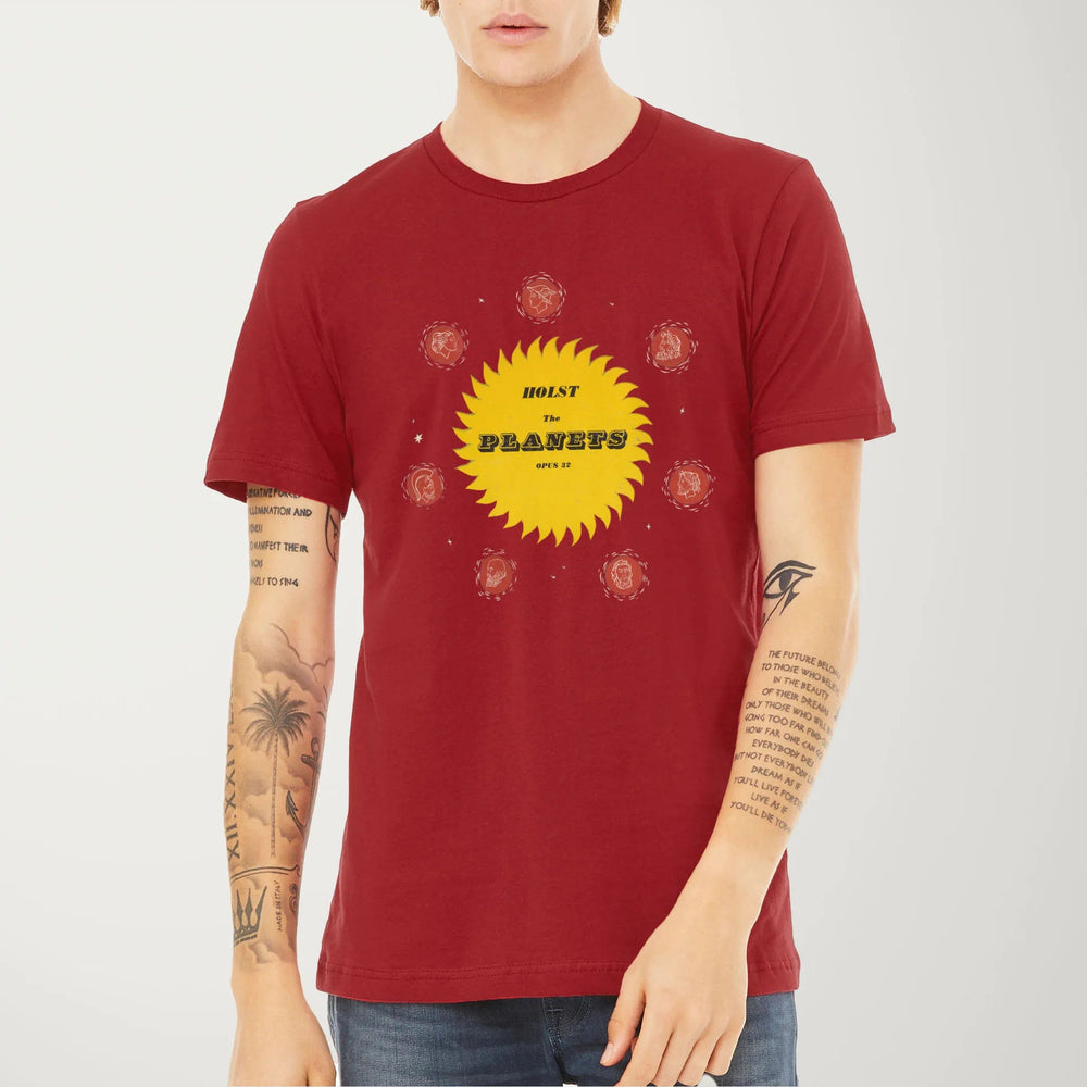 gustav holst: the planets classic tee in canvas red, worn
