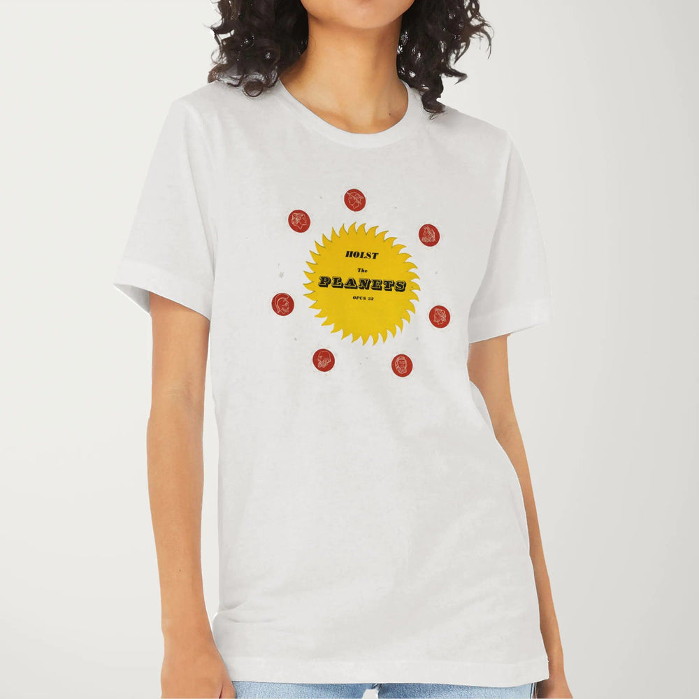 gustav holst: the planets classic tee in vintage white, worn