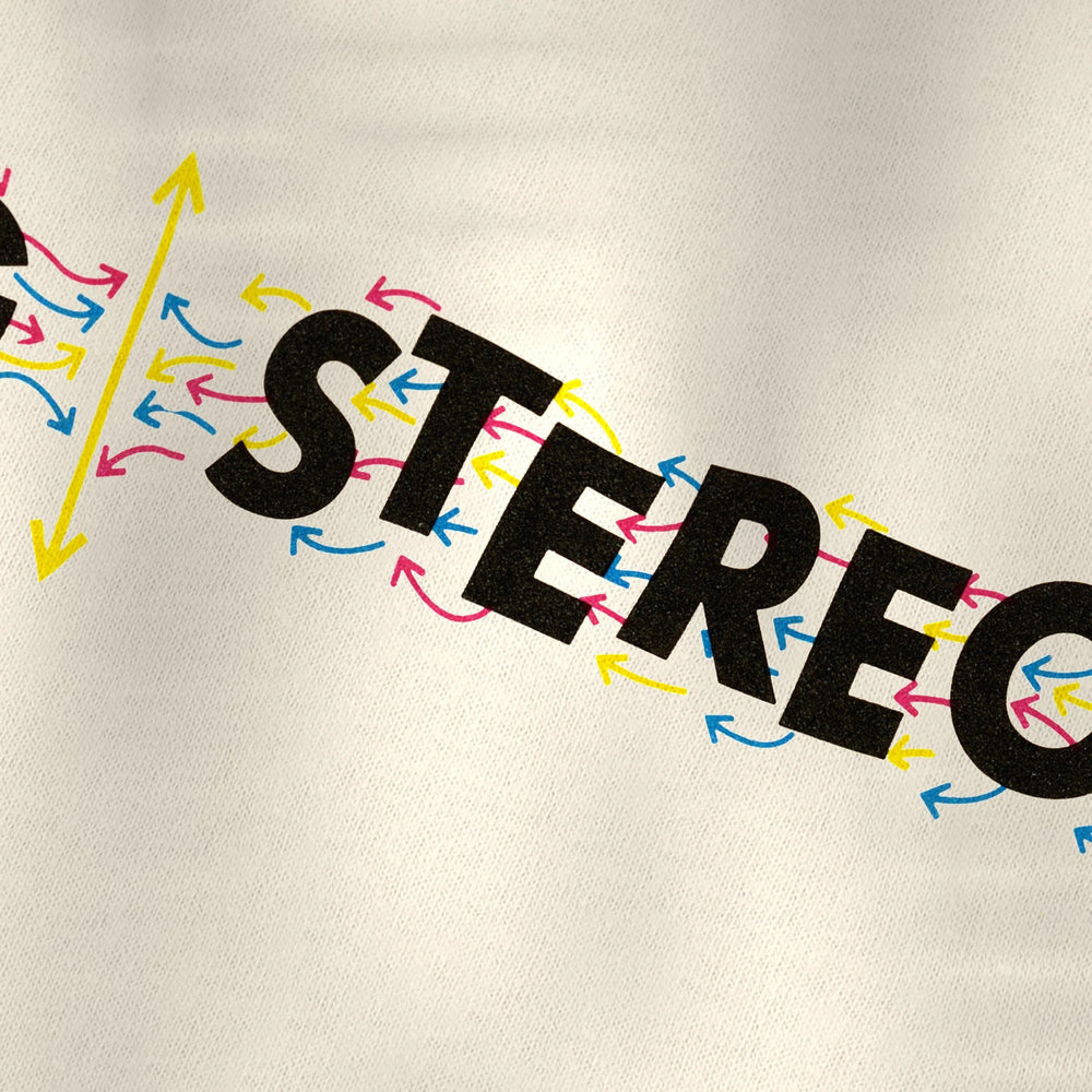 Living Stereo Classic Tee in Natural, close-up