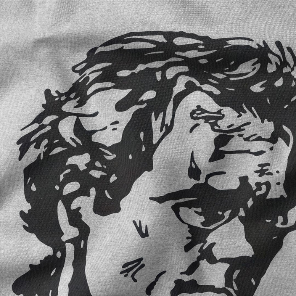 mahler: bernstein classic tee in athletic heather, close-up of the print