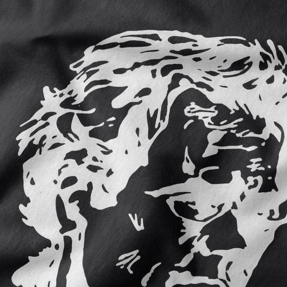 mahler: bernstein classic tee in vintage black, close-up of the print