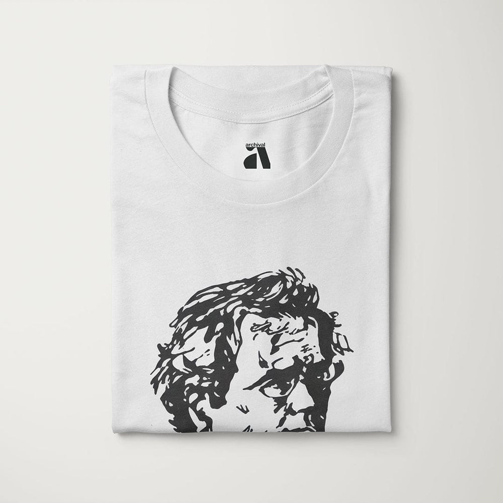 mahler: bernstein classic tee in vintage white, folded
