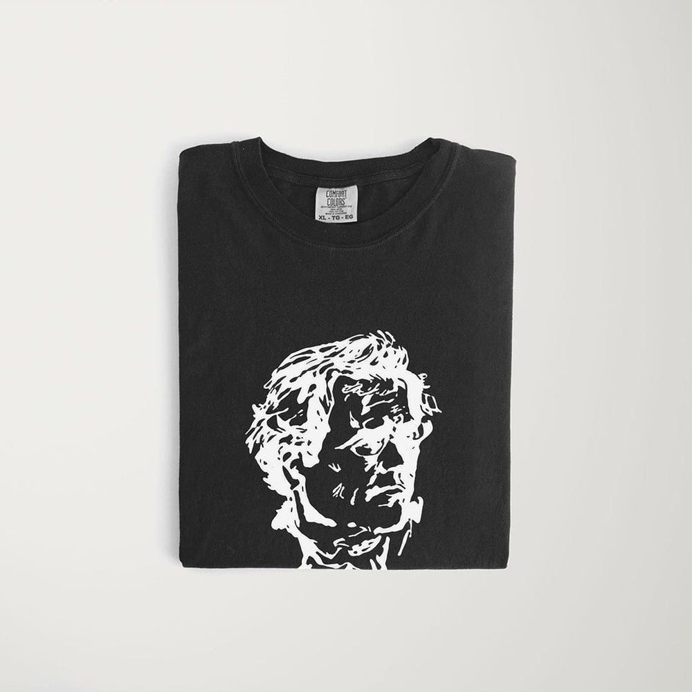mahler: bernstein vintage heavyweight tee in black, folded