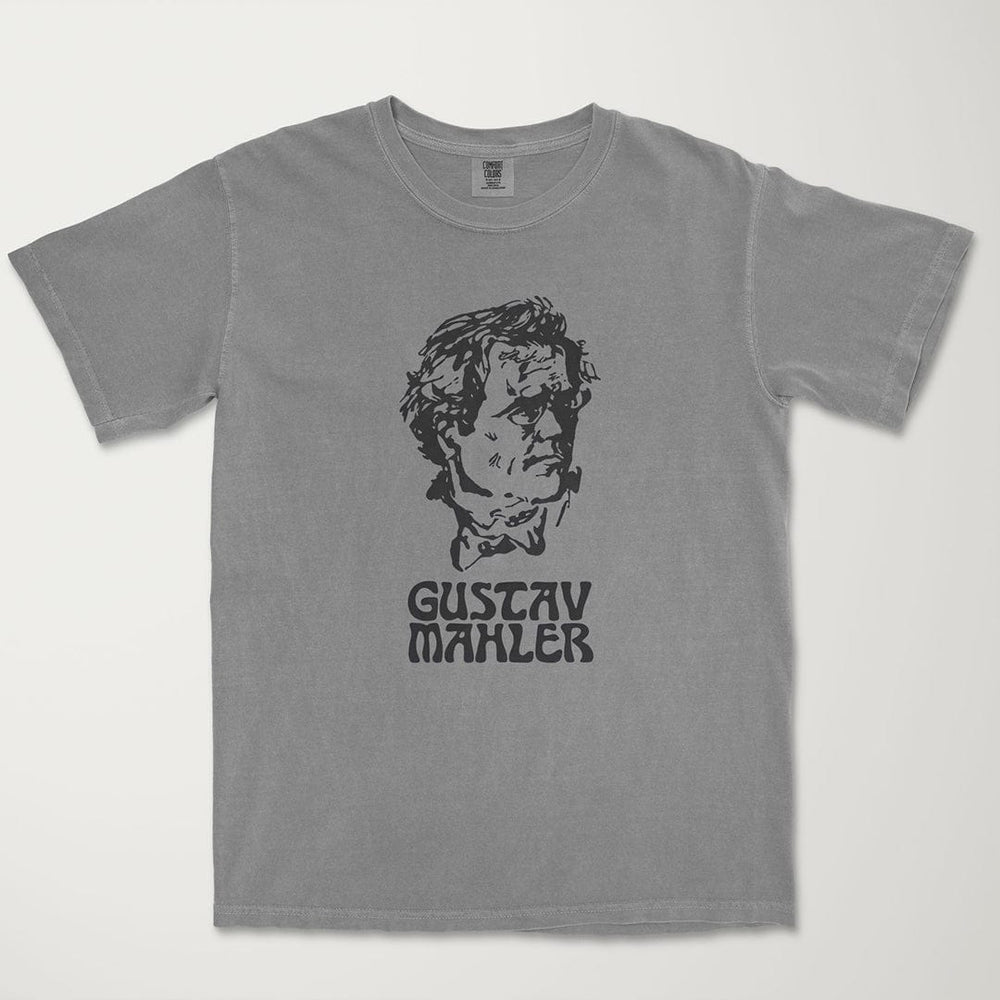 mahler: bernstein vintage heavyweight tee in granite, laid flat