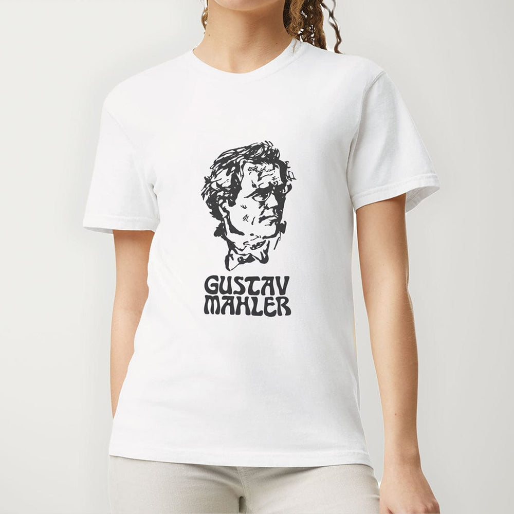 mahler: bernstein vintage heavyweight tee in white, worn