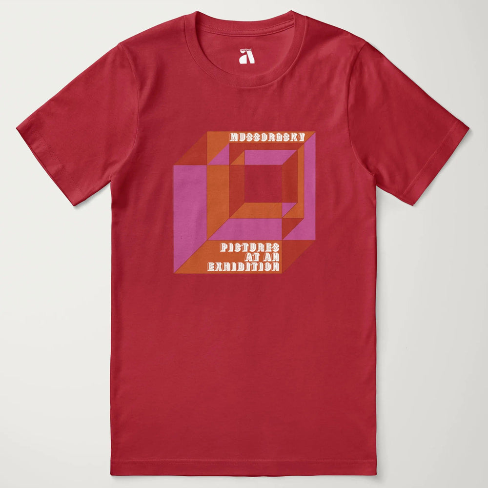 mussorgsky: pictures at an exhibition classic tee in canvas red, laid flat