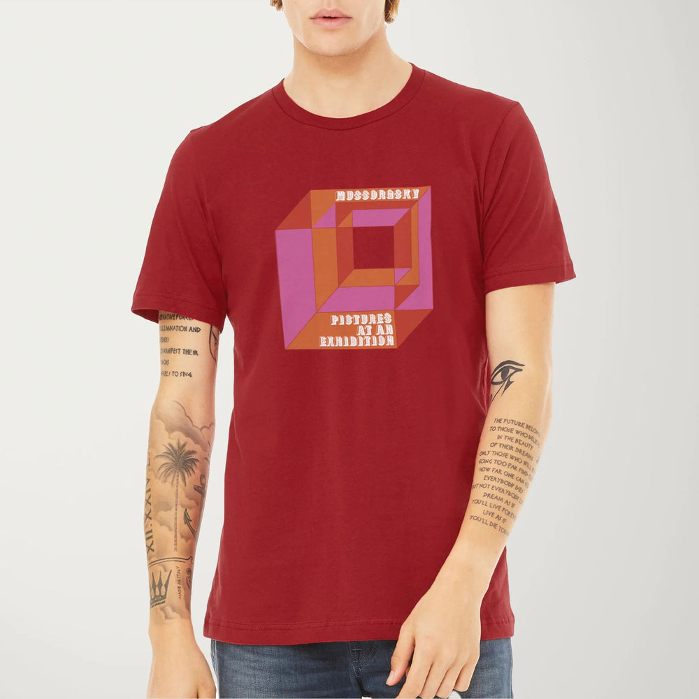 mussorgsky: pictures at an exhibition classic tee in canvas red, worn
