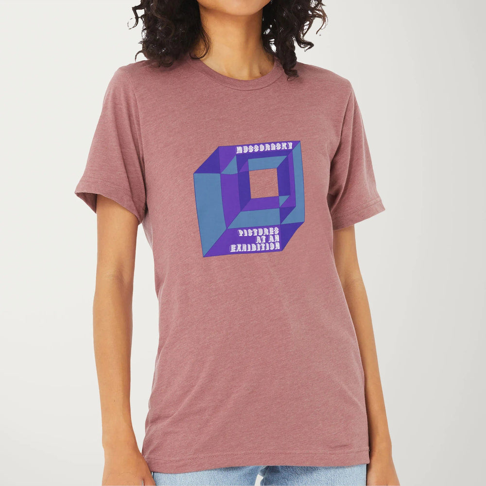 mussorgsky: pictures at an exhibition classic tee in heather mauve, worn