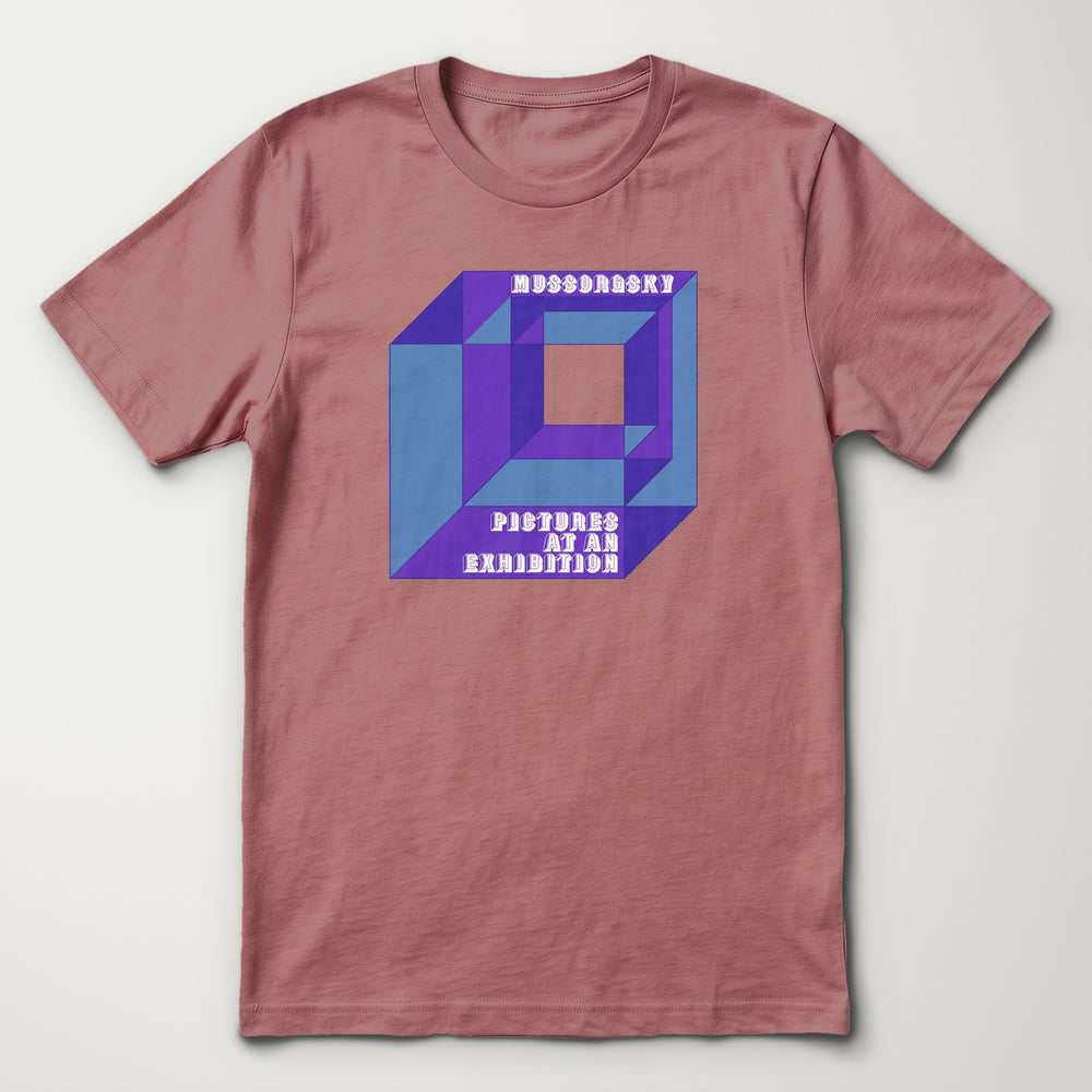 Mussorgsky: Pictures at an Exhibition Classic Tee in Heather Mauve, flat lay
