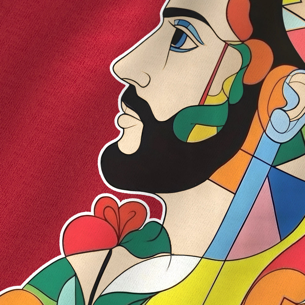 Ravel: Daphnis et Chloé Classic Tee in Canvas Red, close-up