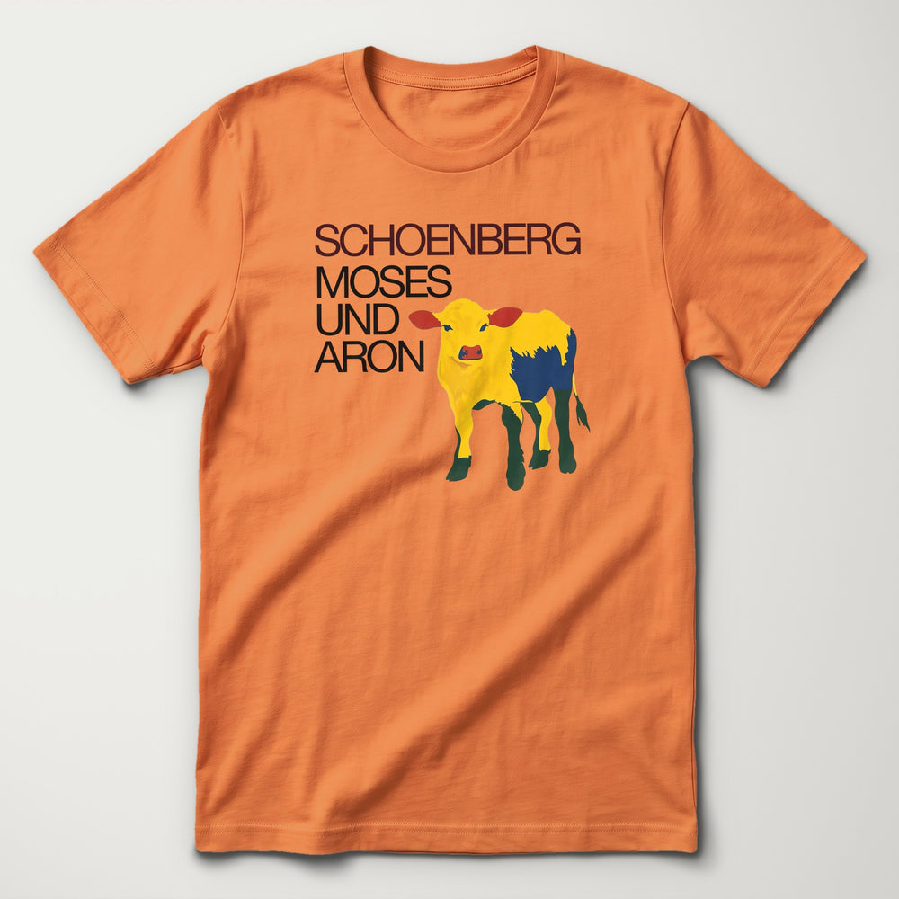 Schoenberg: Moses & Aron Classic Tee in Burnt Orange, flat lay
