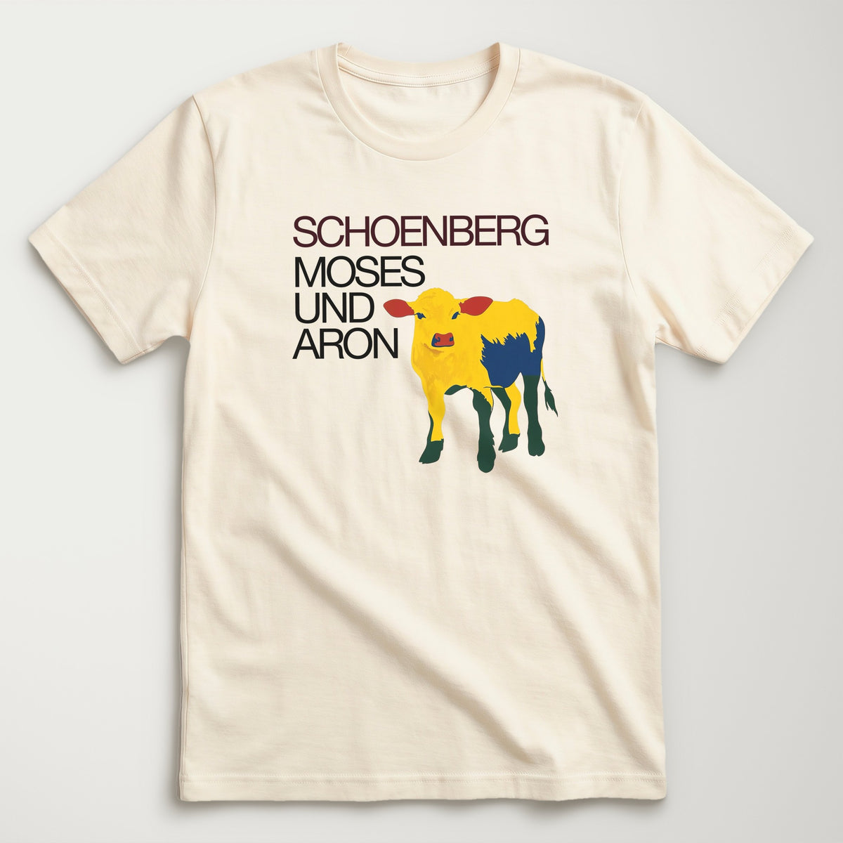 Schoenberg: Moses & Aron Classic Tee in Natural, flat lay
