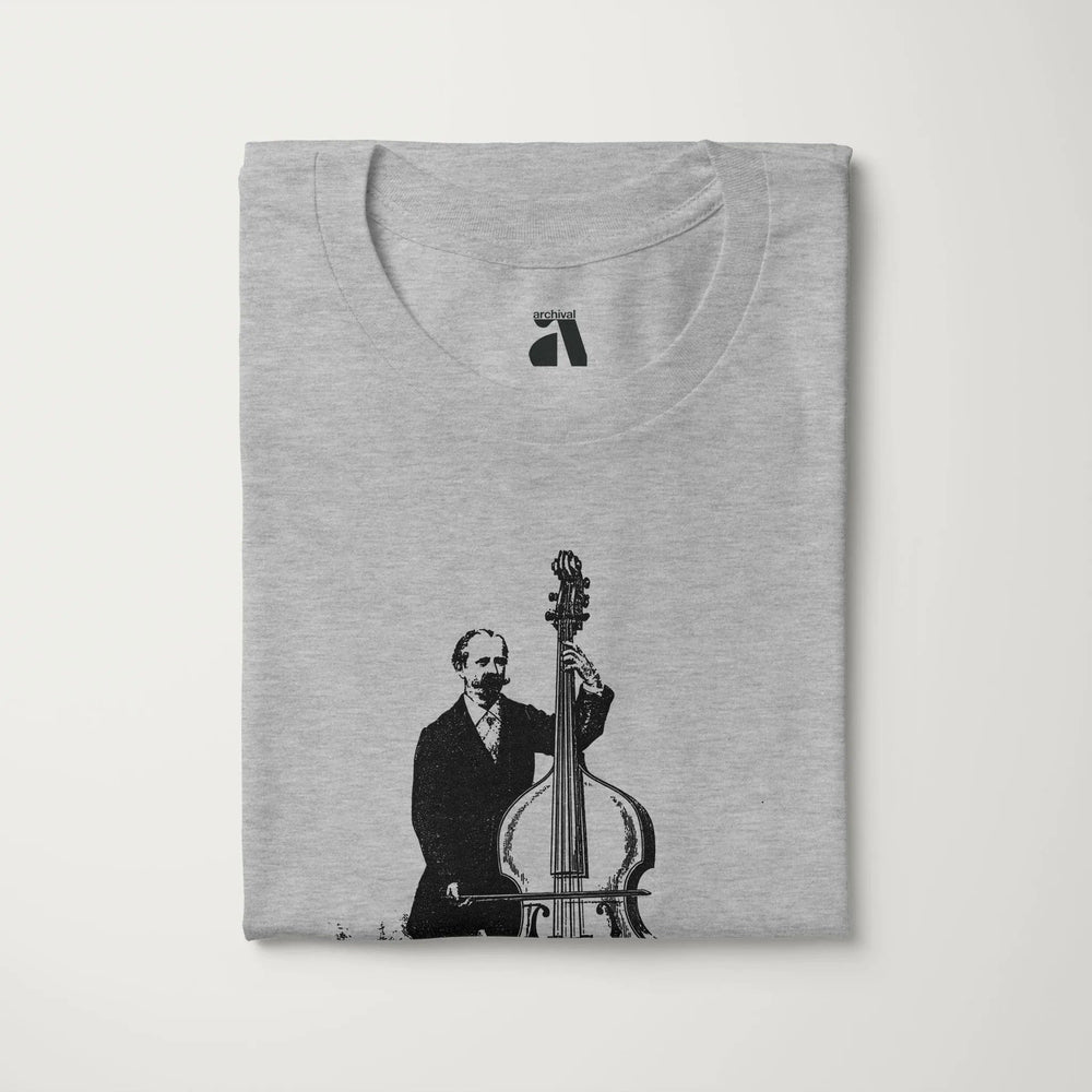 f. simandl: new method bass classic tee in athletic heather, folded