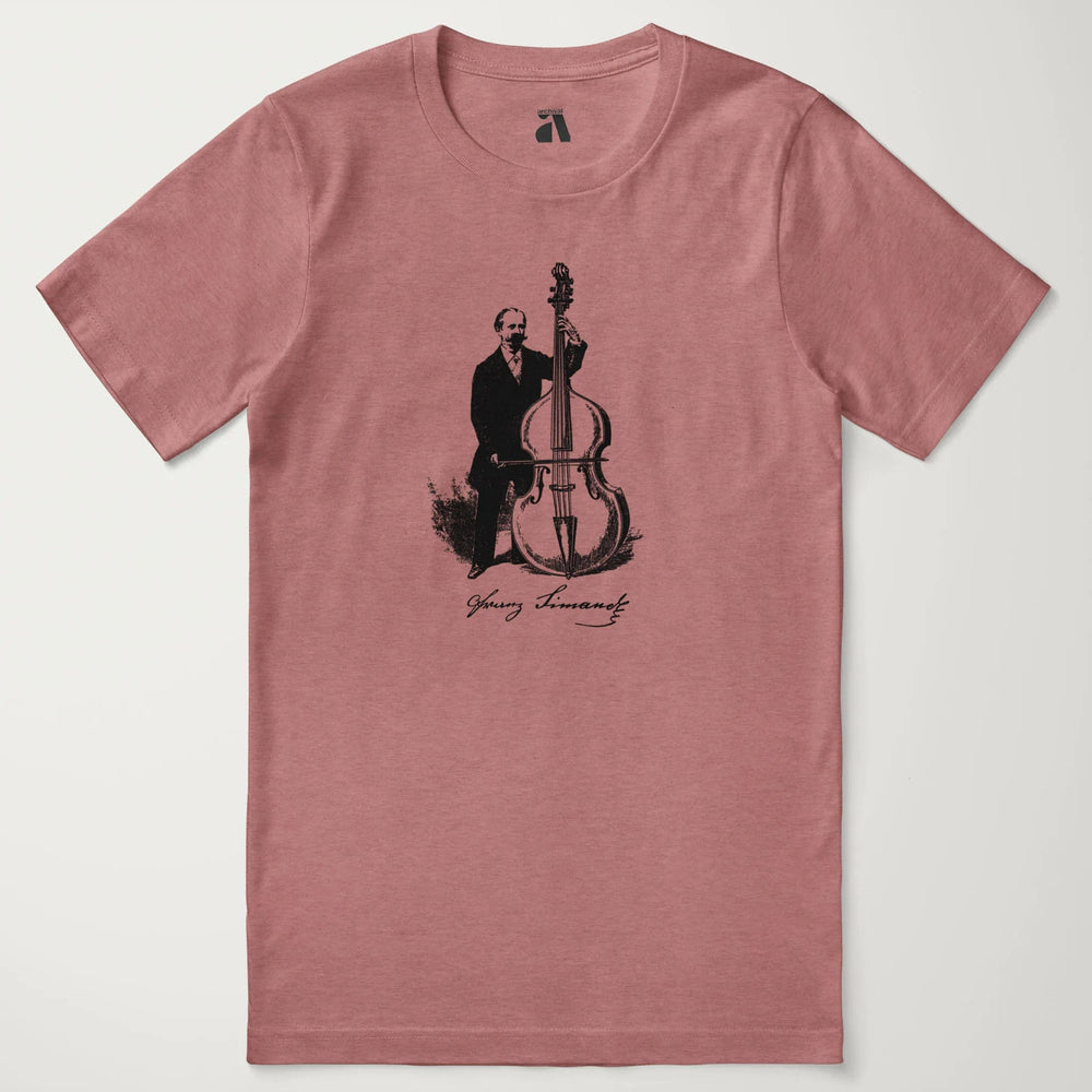 f. simandl: new method bass classic tee in heather mauve, laid flat