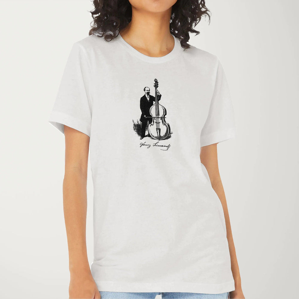 f. simandl: new method bass classic tee in vintage white, worn