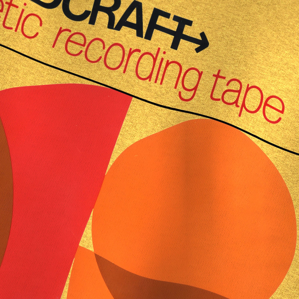 Soundcraft: Magnetic Audio Tape Classic Tee in Heather Yellow Gold, close-up
