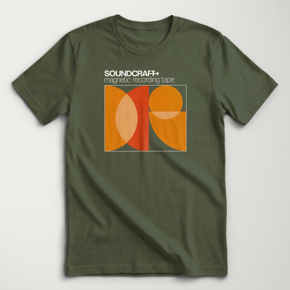 Soundcraft: Magnetic Audio Tape Classic Tee in Military Green, flat lay