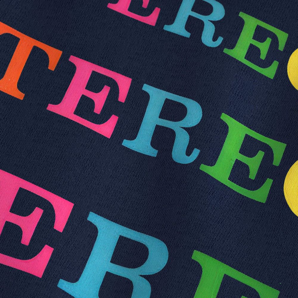 Stereo: Retro Echoes Classic Tee in Navy, close-up