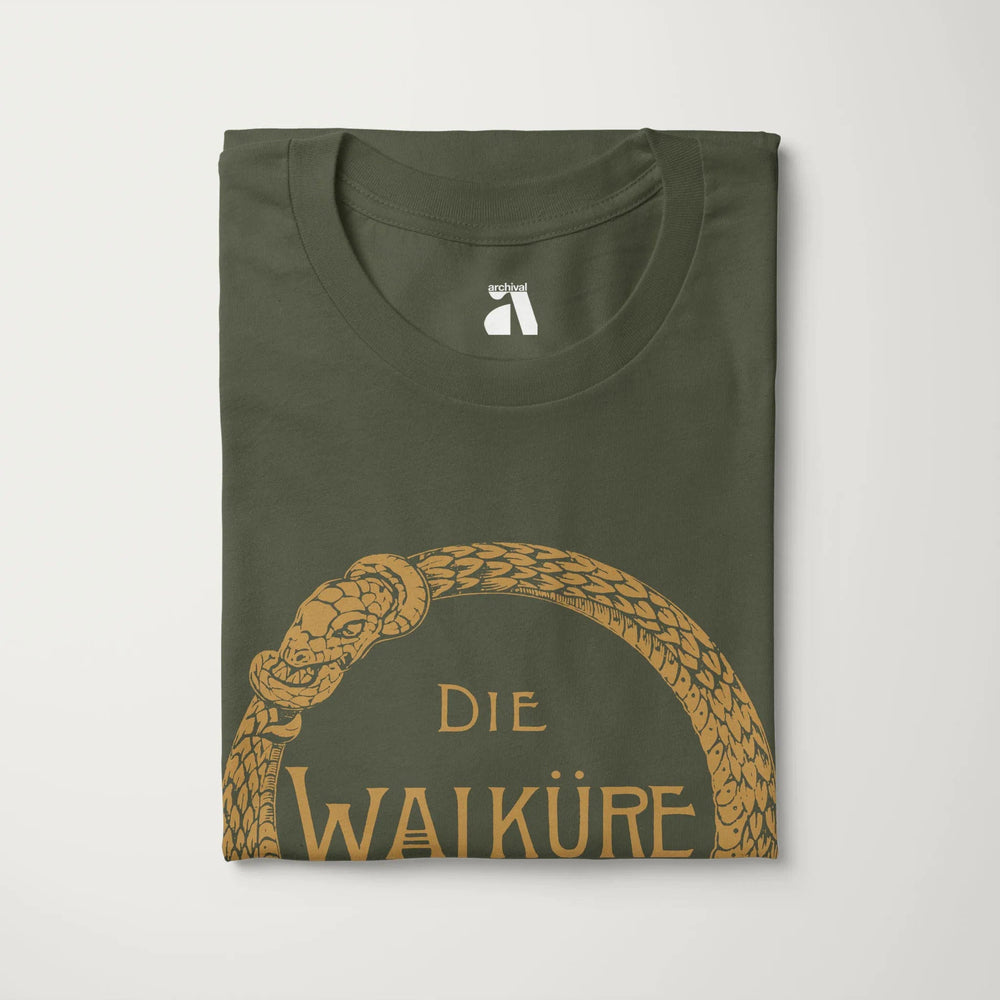 wagner: die walküre classic tee in military green, folded