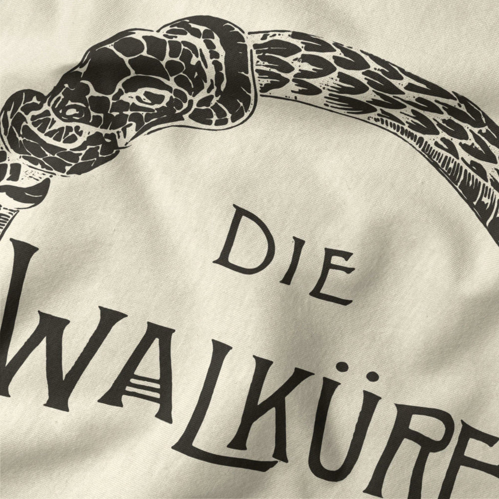wagner: die walküre classic tee in natural, close-up of the print