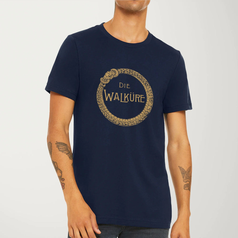 wagner: die walküre classic tee in navy, worn