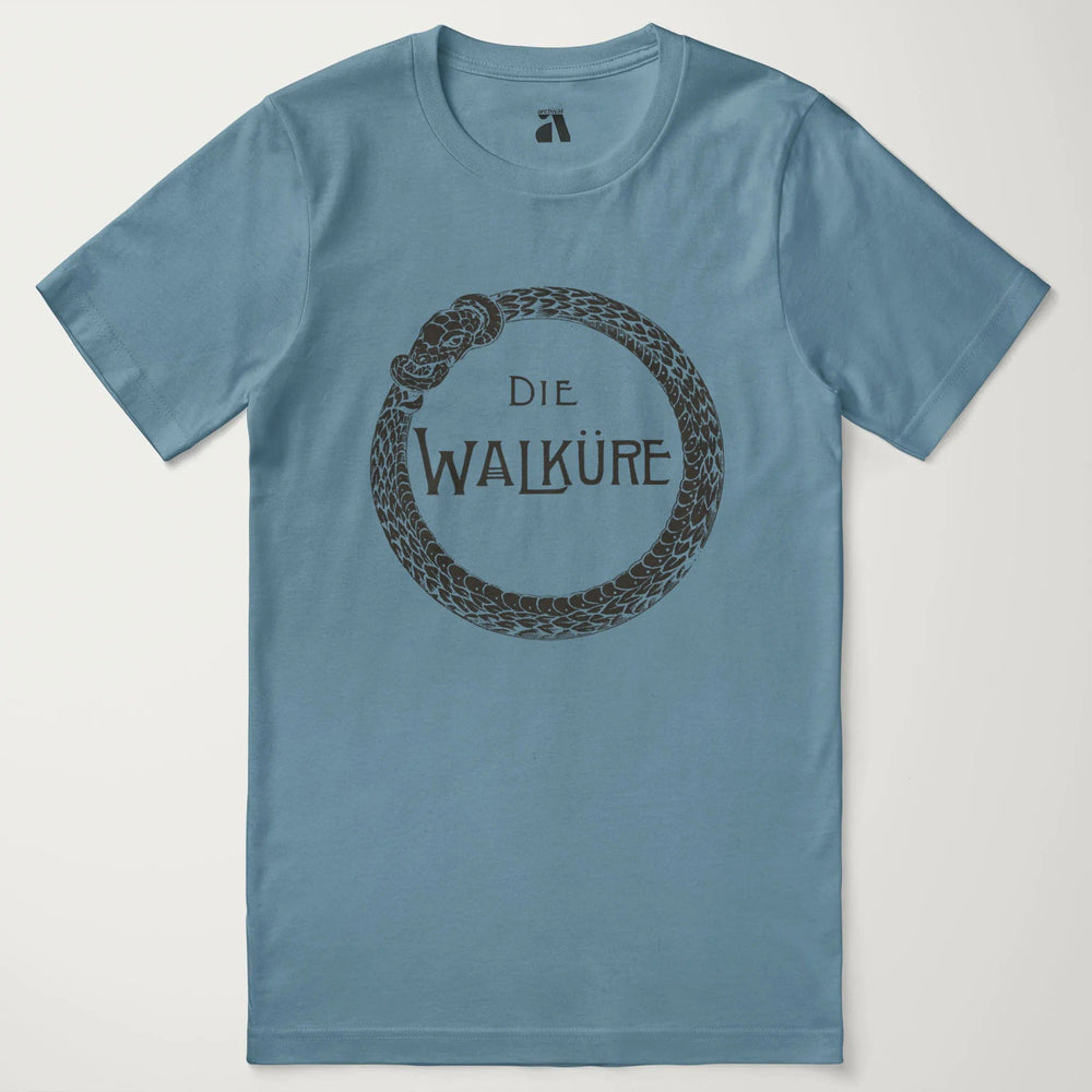 wagner: die walküre classic tee in steel blue, laid flat