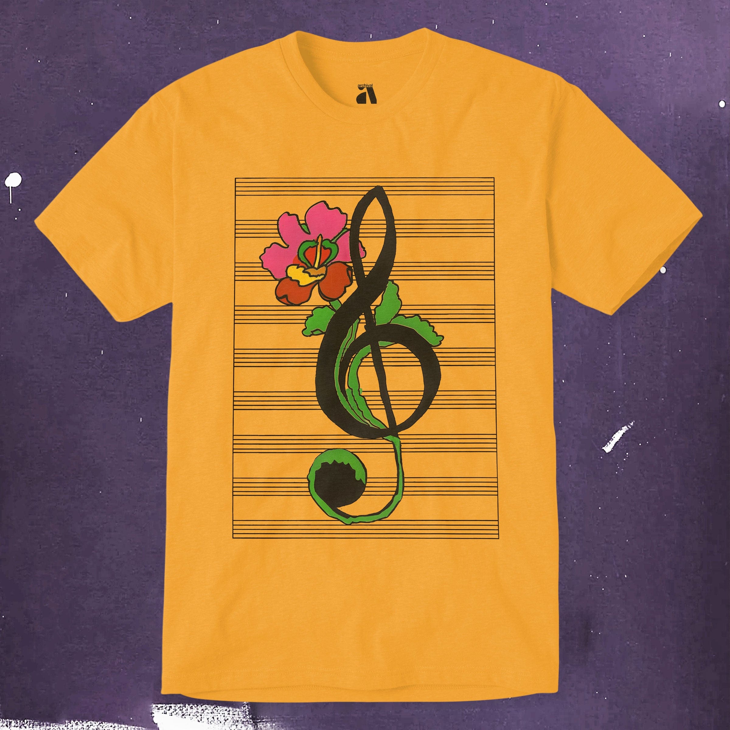 Treble Clef Flower T-Shirt