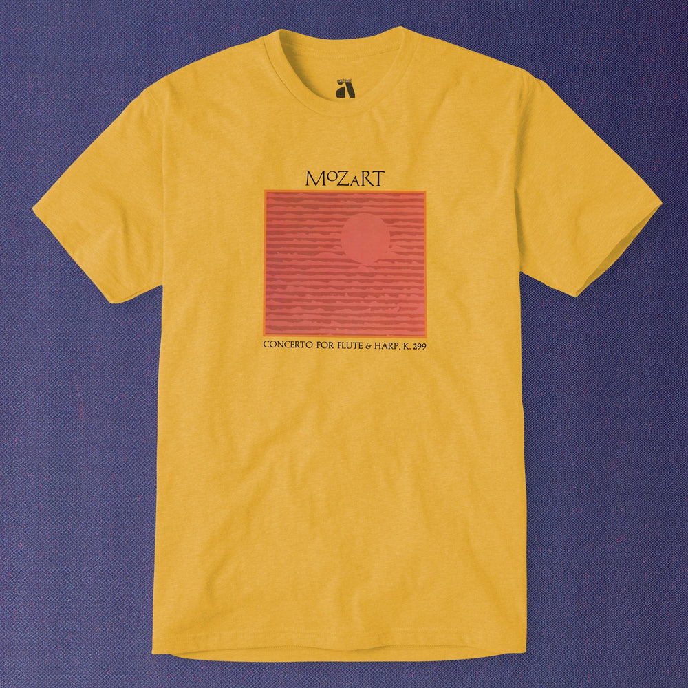 mozart: concerto for flute & harp classic tee