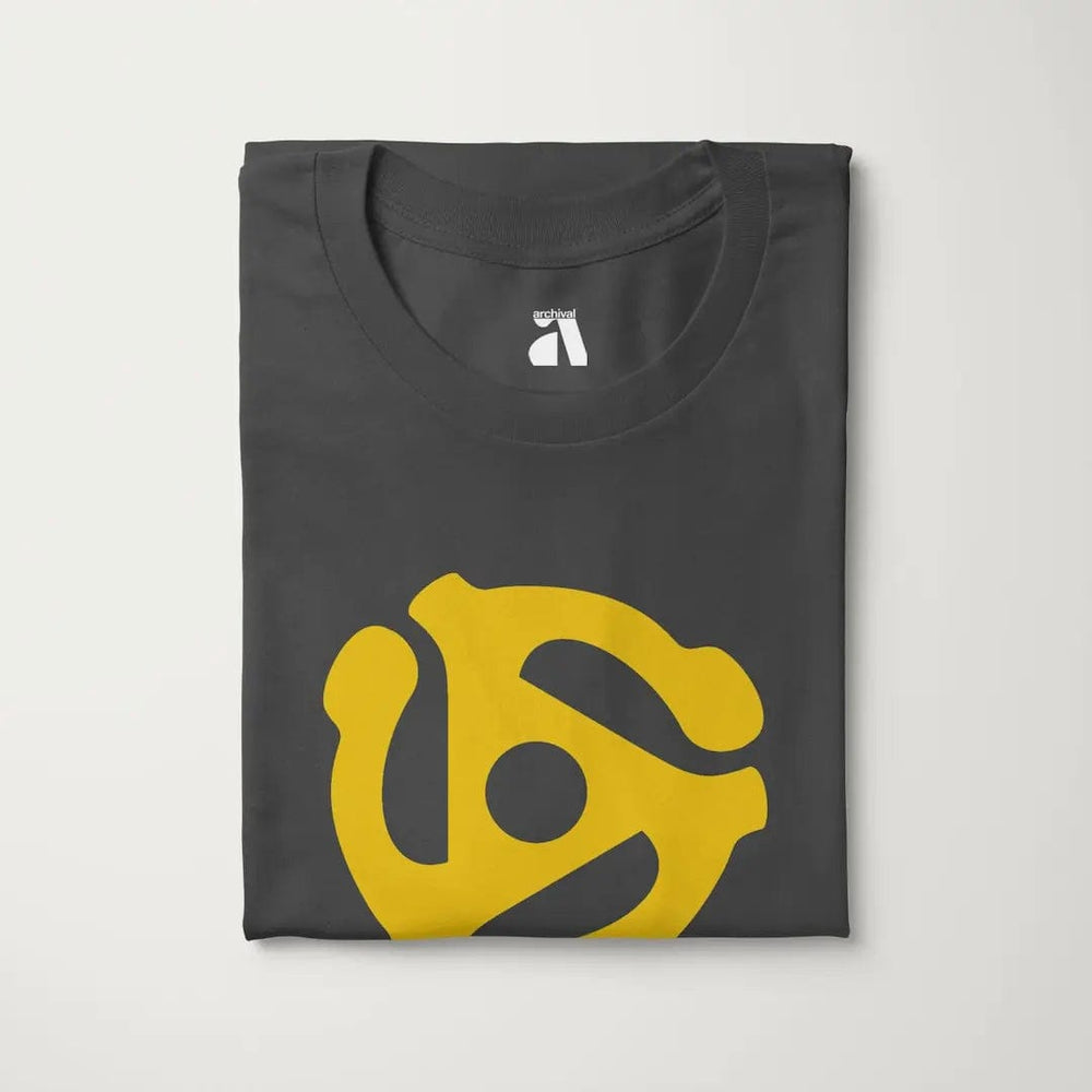 45rpm adapter classic tee in asphalt, folded