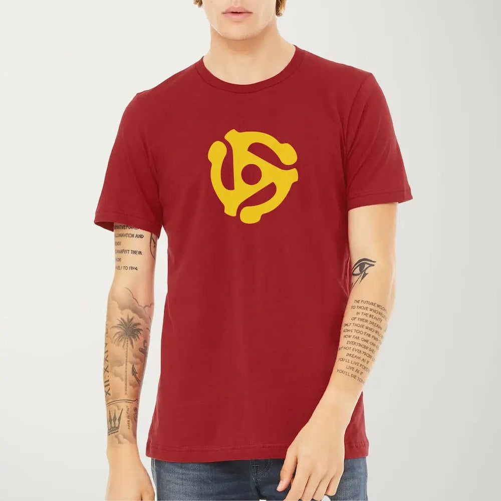 45rpm adapter classic tee in canvas red, worn