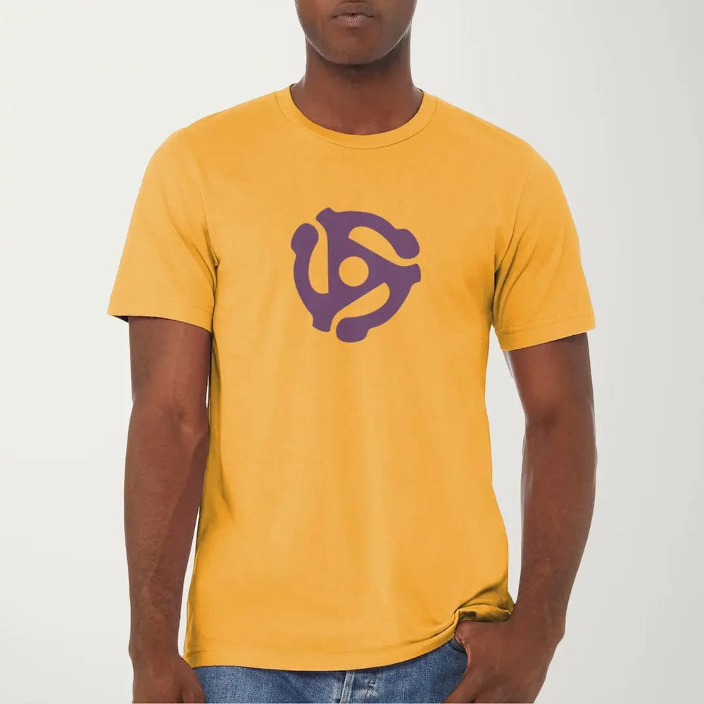 45rpm adapter classic tee in mustard, worn