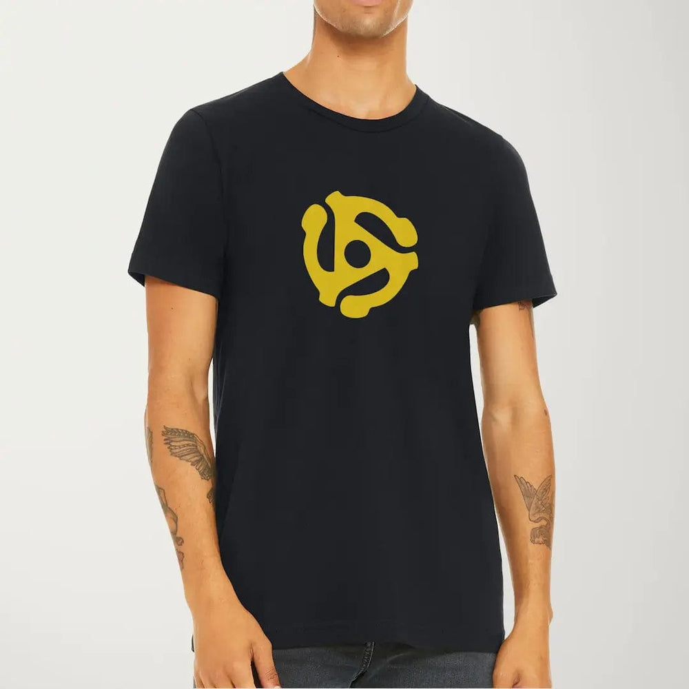 45rpm adapter classic tee in vintage black, worn