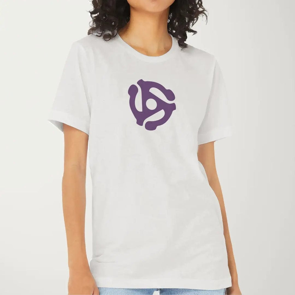 45rpm adapter classic tee in vintage white, worn
