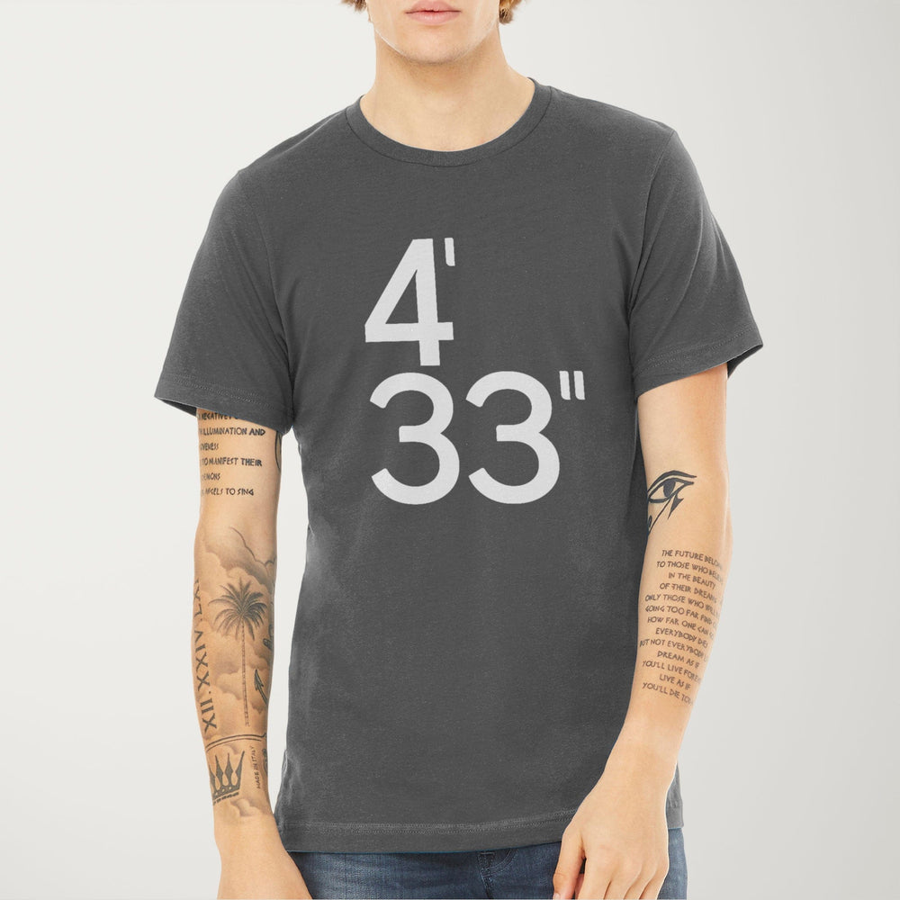 john cage: 4'33" classic tee in asphalt, worn